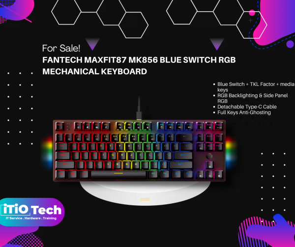 Fantech MAXFIT87 MK856 Blue Switch RGB Mechanical Keyboard